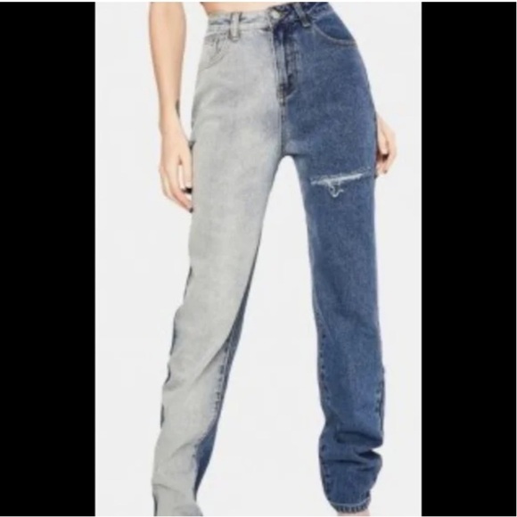 The KRIPT Distressed Eleven Two Tone Washed Jeans Trendy Brand Super Distressed - Picture 1 of 10